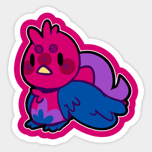 pride birb- Bisexual Variant Sticker